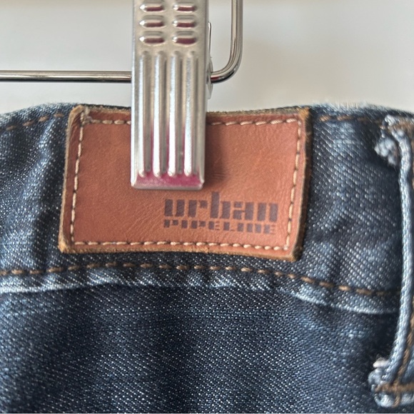 [34x32] Urban Pipeline Men’s Loose Bootcut Dark Wash Denim Jeans - Picture 3 of 9